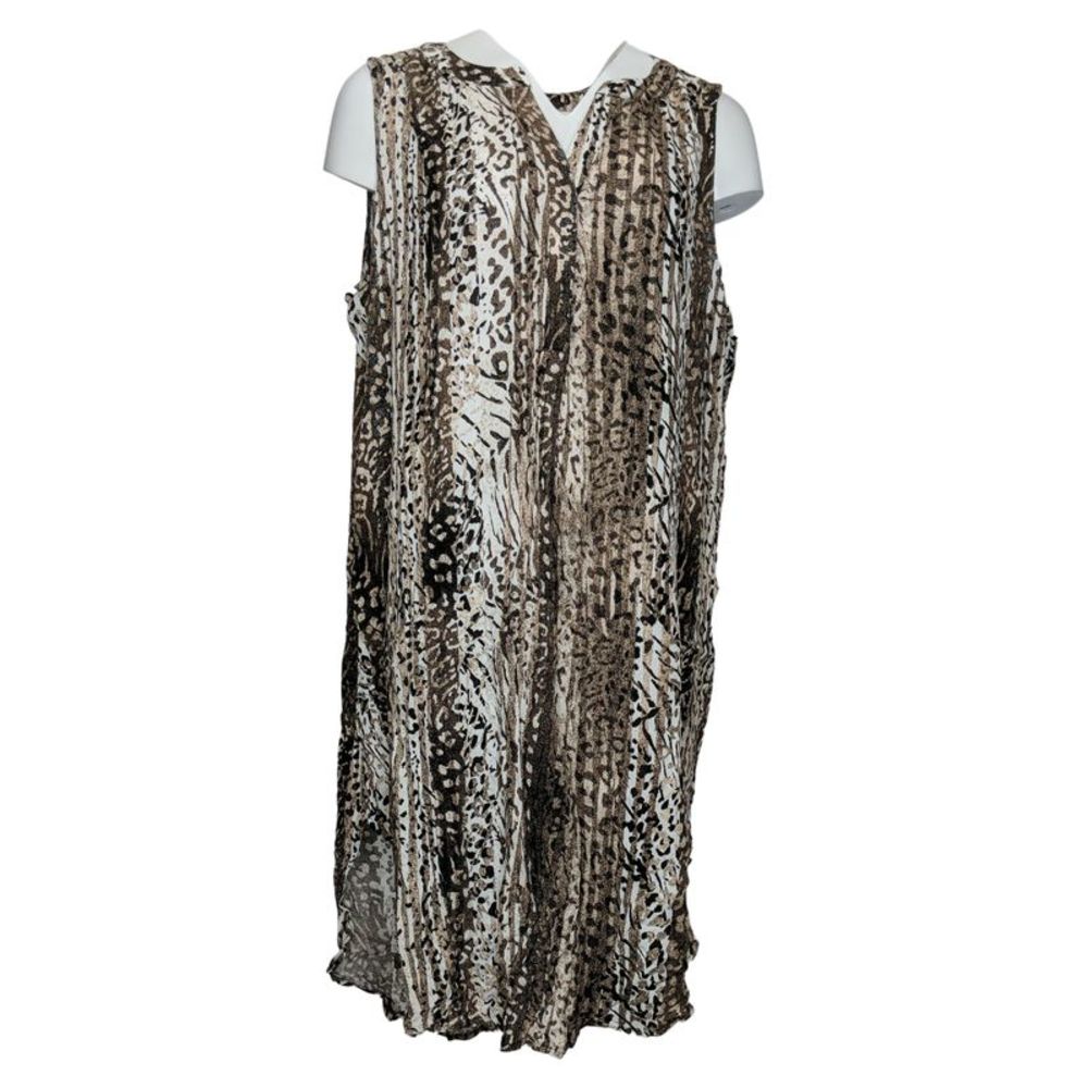 Women with Control Women's Petite Dress 1XP V-Neck Sleeveless Gold A451801